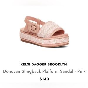 Kelsi Dagger Brooklyn Donovan Sandal Pink Size 8